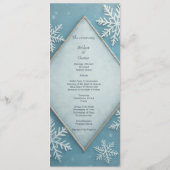 Winter Wonderland Blue Snowy Romantique menu maria (Dos)