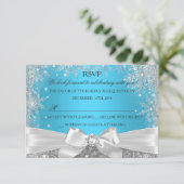 Winter Wonderland Blue Sweet 16 RSVP (Debout devant)