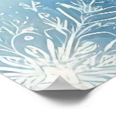 Winter Wonderland Blue Wedding Welkomstbord Poster (Hoek)