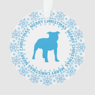 Winter Wonderland Blue & White Snowflake Hondenras Ornament