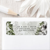 Winter Wonderland Bomen Retouradres Label (Insitu)