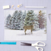 Winter Wonderland Bos met Herten Kerst Knutselproj Tissuepapier (Craft)