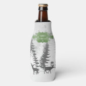Winter Wonderland Bottle Cooler - Green (Fles Voorkant)