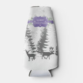 Winter Wonderland Bottle Cooler - Paars (Voorkant)