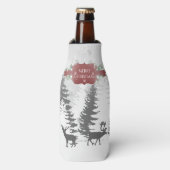 Winter Wonderland Bottle Cooler - Red (Fles Voorkant)