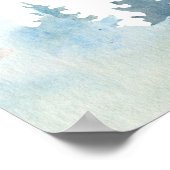 Winter Wonderland Boy Baby shower Affiche de bienv (Coin)