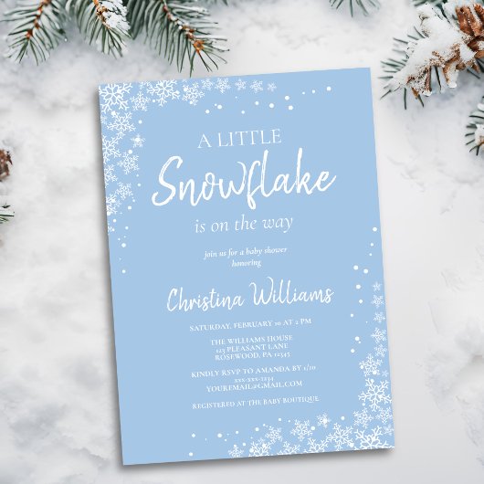 Winter Wonderland Boy Baby shower Invitation