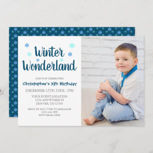 Winter Wonderland Boy Birthday Kaart