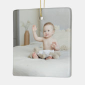 Winter Wonderland Boy Eerste Kerstmis Keramisch Ornament (Links)