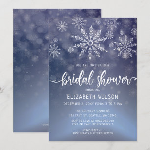 Winter Wonderland Bridal Shower Invitation Kaart