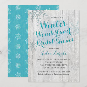 Winter Wonderland Bridal Shower-uitnodiging Kaart