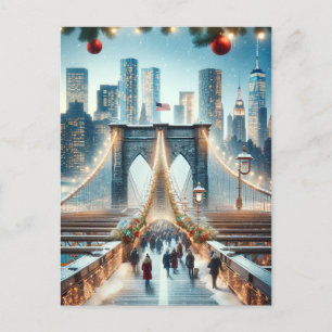 Winter Wonderland. Brooklyn Bridge - Amsterdam Briefkaart