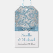 Winter Wonderland bruiloft gunst Label - Ice Blue Cadeaulabel (Voorkant)