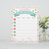 Winter Wonderland Bunco Party Jeu carte (Debout devant)