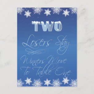 Winter Wonderland Bunco Table Card #2 Briefkaart