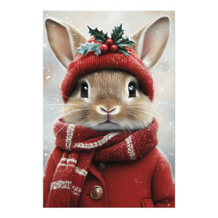 Winter Wonderland Bunny Foto Afdruk