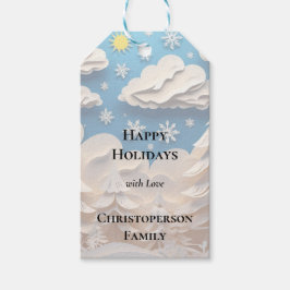 Winter Wonderland Cadeaubijslab Cadeaulabel