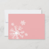 Winter Wonderland Carte de remerciements rose (Dos)