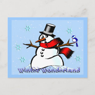 Winter Wonderland Carte postale Snowman