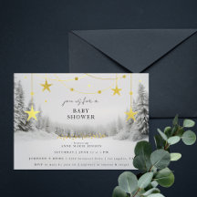 Winter Wonderland Chic Grijs Goud Baby Borrel