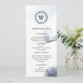 Winter Wonderland Christmas Dinner Menu Invitation (Debout devant)