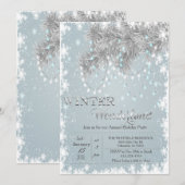 Winter Wonderland Christmas Holiday Invitation (Devant / Derrière)