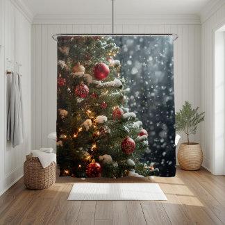 Winter Wonderland Christmas Shower Curtain Douchegordijn