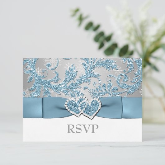 Winter Wonderland, Coeurs joints Mariage RSVP 2 (Debout devant)