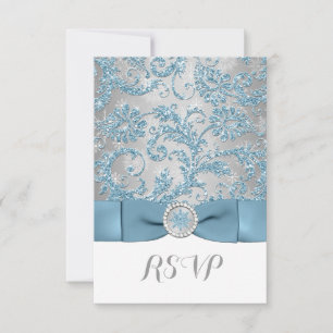 Winter Wonderland, Crystal Buckle Invitation 3 - R
