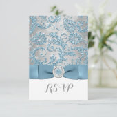 Winter Wonderland, Crystal Buckle Uitnodiging 3 -  (Staand voorkant)