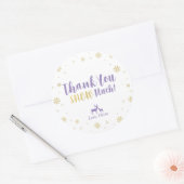 Winter wonderland, Custom Gold Bedankt Sticker (Envelop)