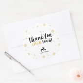 Winter wonderland, Custom Gold Bedankt Sticker (Envelop)