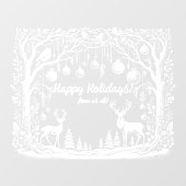 Winter Wonderland Custom Window Cling Raamsticker (Vel)