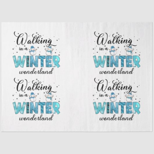 Winter Wonderland Customize Tissuepapier (Voorkant)
