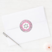 Winter Wonderland Damask Bat Mitzvah Sticker 2 (Envelop)