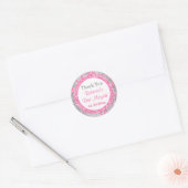 Winter Wonderland Damask Bat Mitzvah Sticker 3 (Envelop)