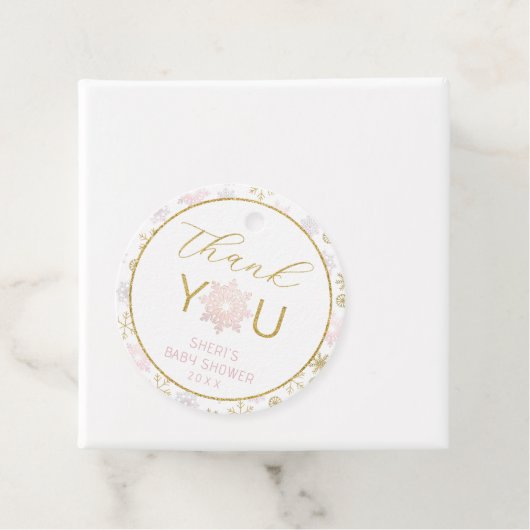 Winter Wonderland Dank u Cadeau Label (In situ)