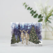 Winter Wonderland Deer et Christmas Tree carte pos (Debout devant)