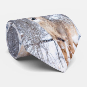 Winter Wonderland Deer Kerstfeestdag Mannen Stropdas