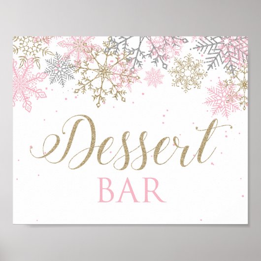 Winter Wonderland Dessert Bar Poster (Voorkant)