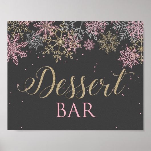 Winter Wonderland Dessert Bar Poster (Voorkant)