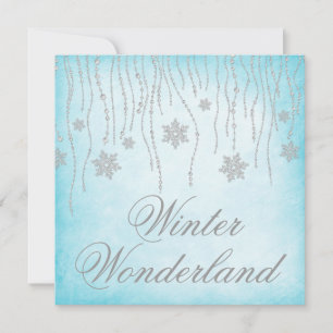 Winter Wonderland Diamond Snowflakes Prom Kaart
