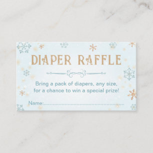 Winter Wonderland Diaper Raffle Ticket Baby shower Informatiekaartje
