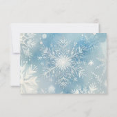 Winter Wonderland Dusty Blue carte RSVP (Dos)