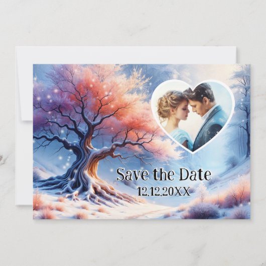 Winter Wonderland Enregistrer la date Faire-part p (Devant)