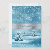 Winter Wonderland Faire-part de mariage (Dos)