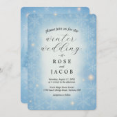 Winter Wonderland Faire-part de mariage (Devant / Derrière)