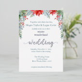 Winter Wonderland Faire-part de mariage Foil Invit (Debout devant)