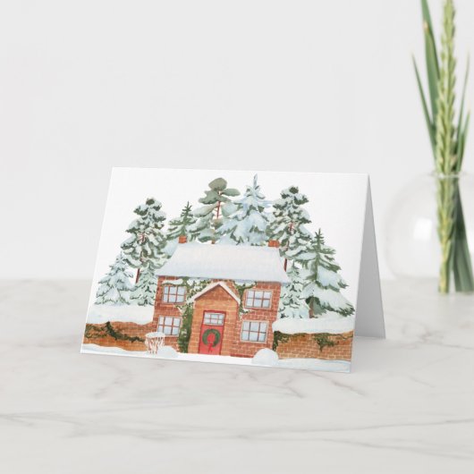 Winter Wonderland Feestdagen Kaart (Voorkant)