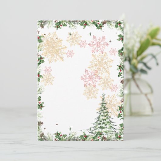 Winter Wonderland Feestdagenkaart (Staand voorkant)